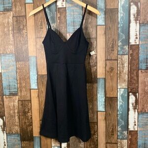 Wild fabel black ribbed  tank dress